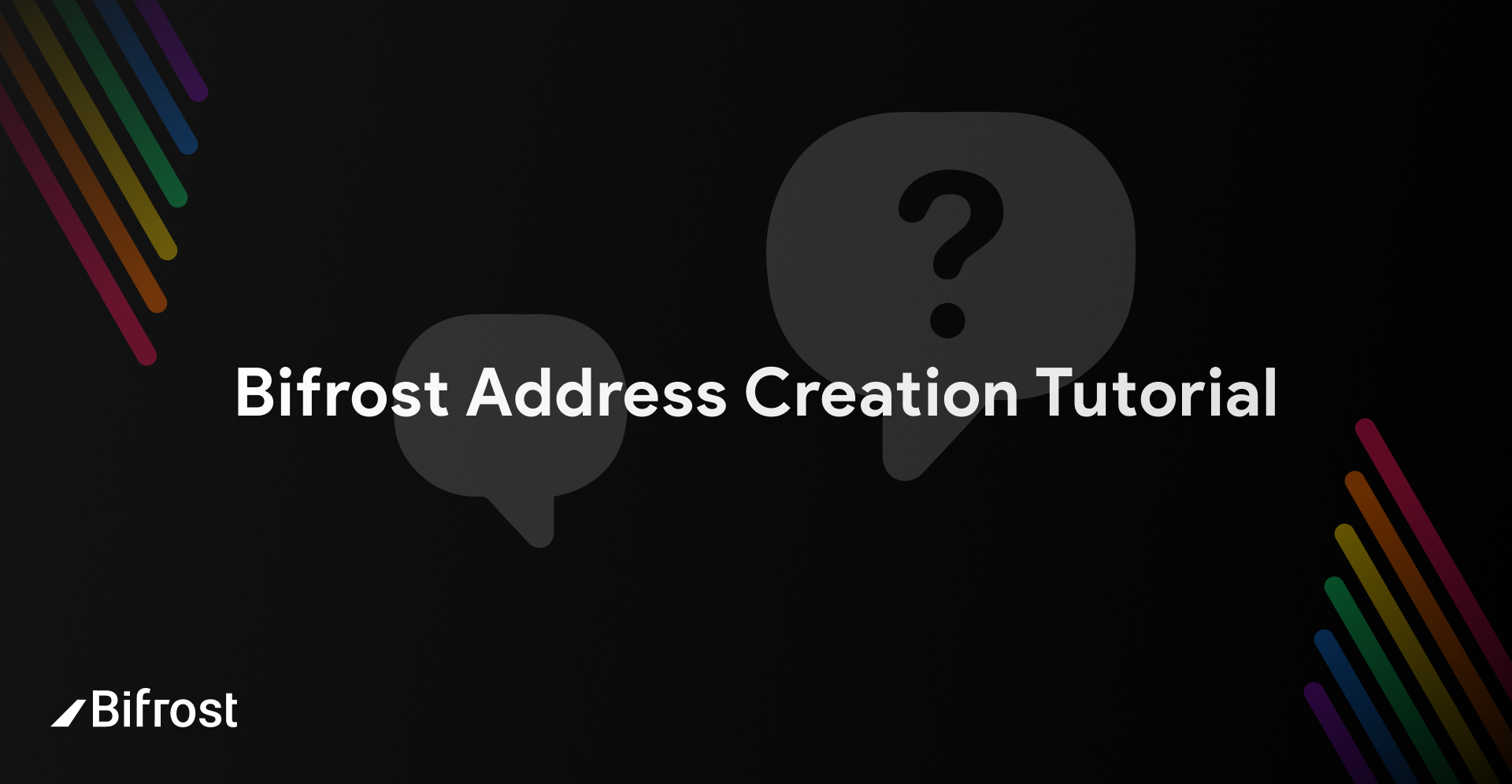 Bifrost Address Creation & Restore Tutorial